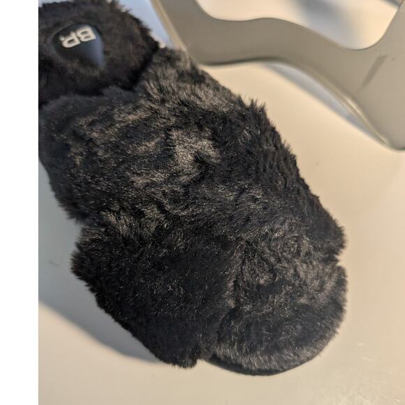 NORDSTROM BP Plush Faux Fur Open Toe Slippers Women's Large (9-10) - Picture 2 of 12